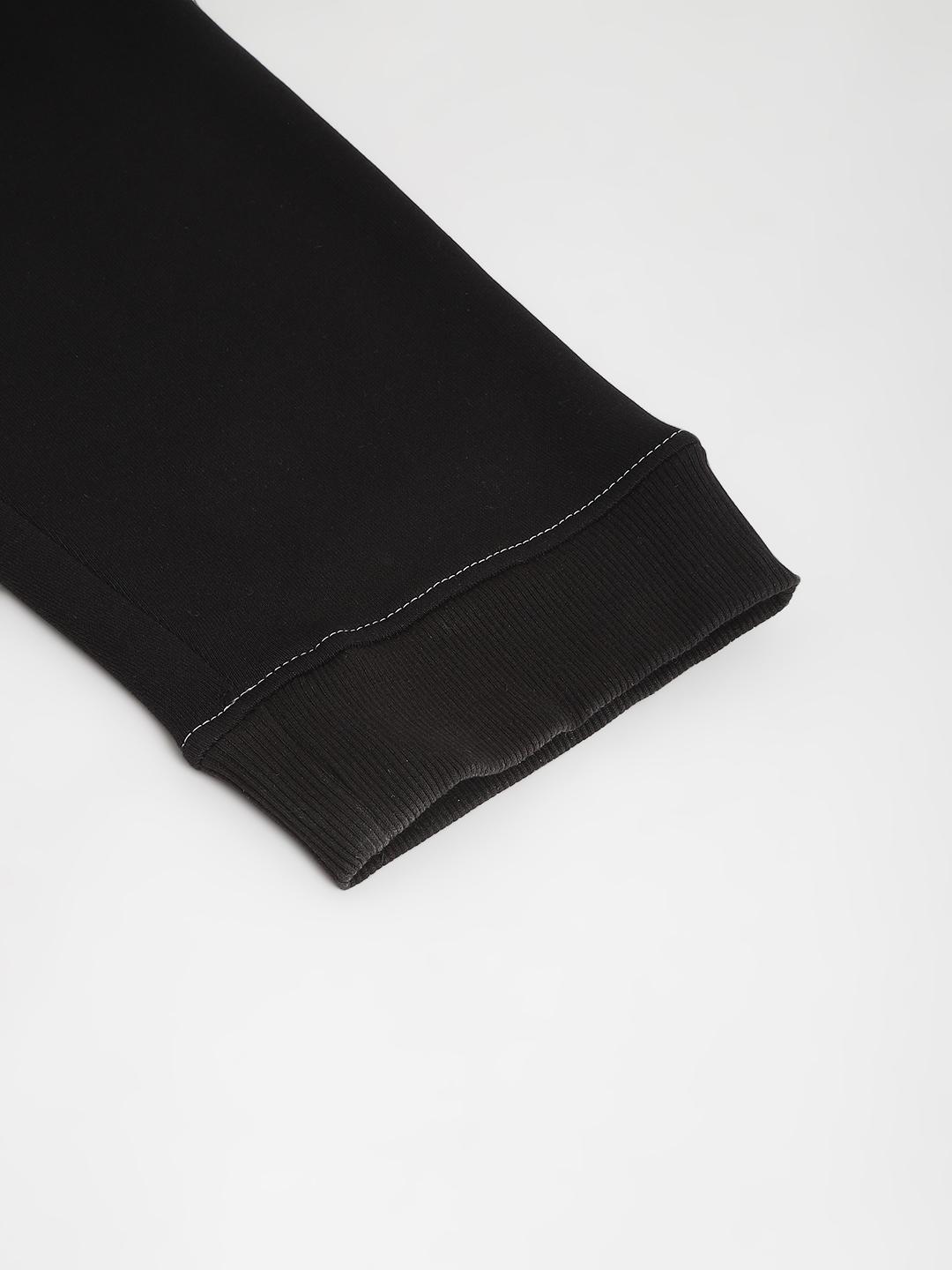 Men solid mid-rise sweatpant