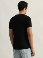 True Religion Men Black Printed Round Neck Short Sleeves Tshirt