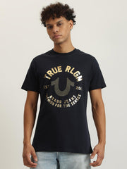 True Religion Men Printed Round Neck Short Sleeves Tshirt
