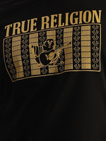 True Religion Men Black Printed Round Neck Short Sleeves Tshirt