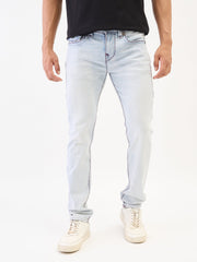 True Religion Men Blue Slim Fit Washed Jeans