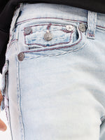 True Religion Men Blue Slim Fit Washed Jeans