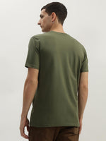 True Religion Men Green Printed Round Neck Short Sleeves Tshirt