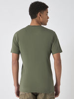 True Religion Men Green Printed Round Neck Short Sleeves Tshirt