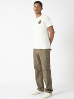 True Religion Men White Printed Round Neck Short Sleeves Tshirt