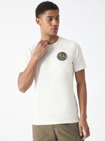 True Religion Men White Printed Round Neck Short Sleeves Tshirt