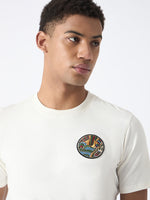 True Religion Men White Printed Round Neck Short Sleeves Tshirt