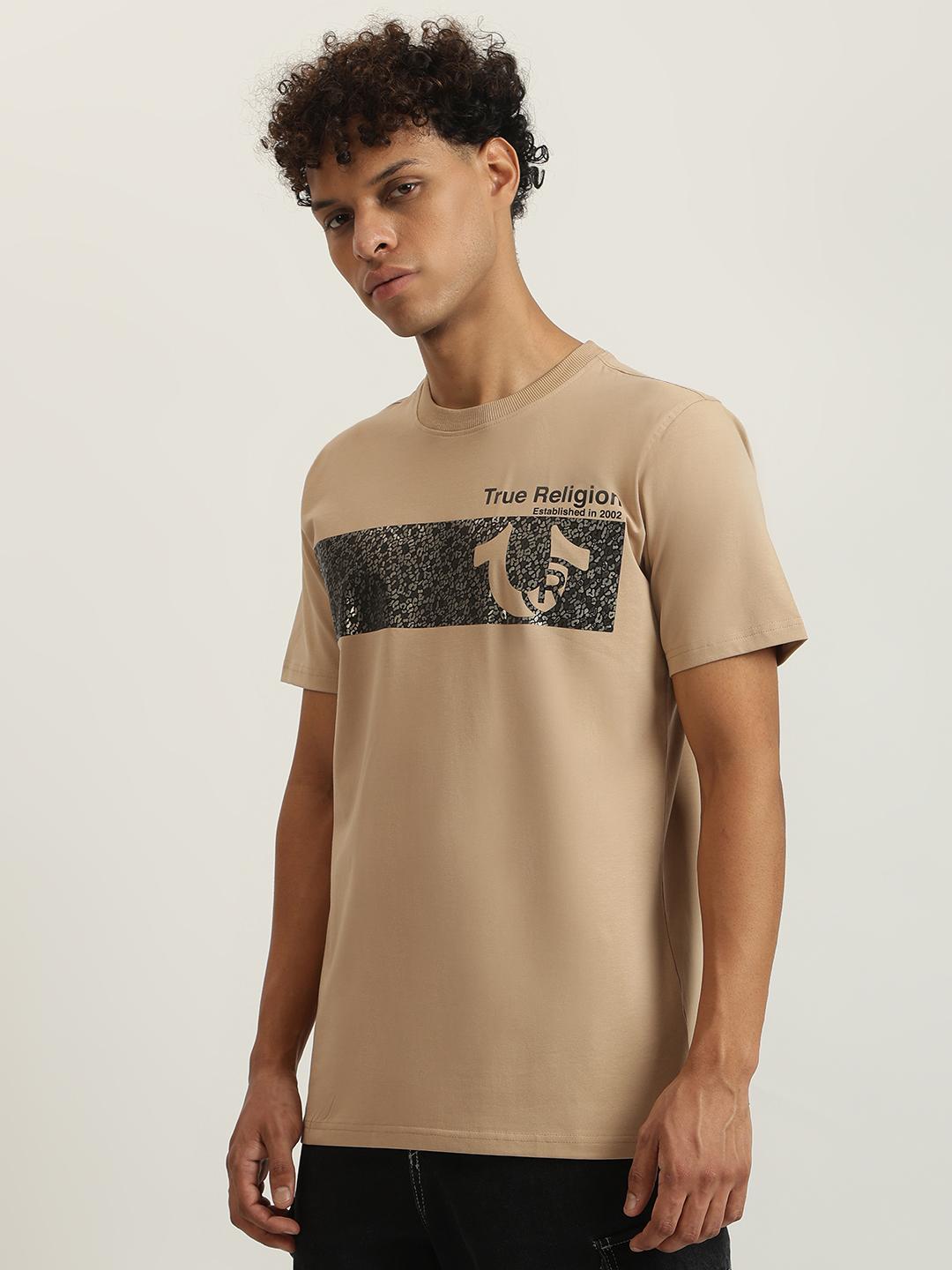 True Religion Men Printed Round Neck Short Sleeves Tshirt