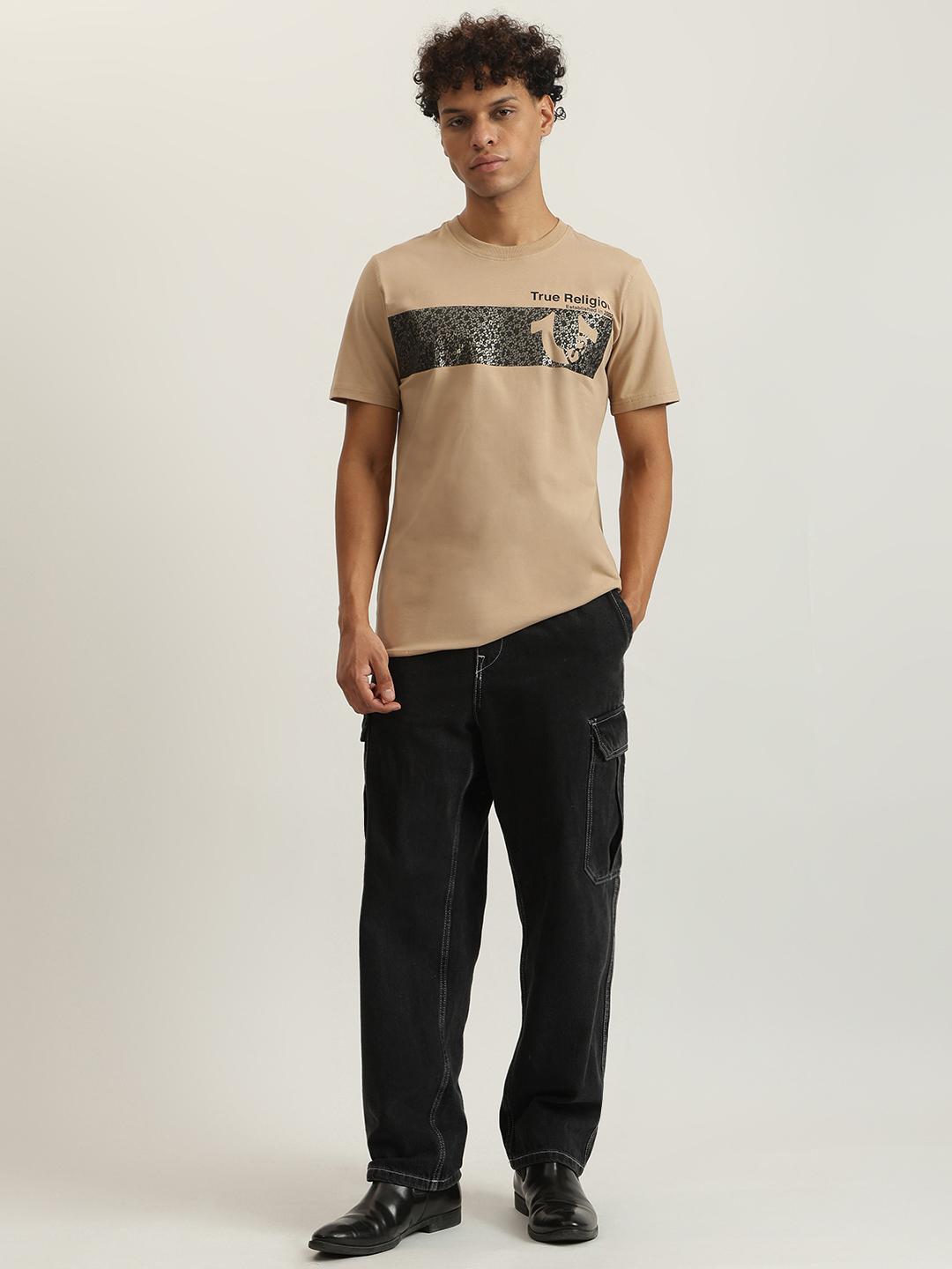 True Religion Men Printed Round Neck Short Sleeves Tshirt