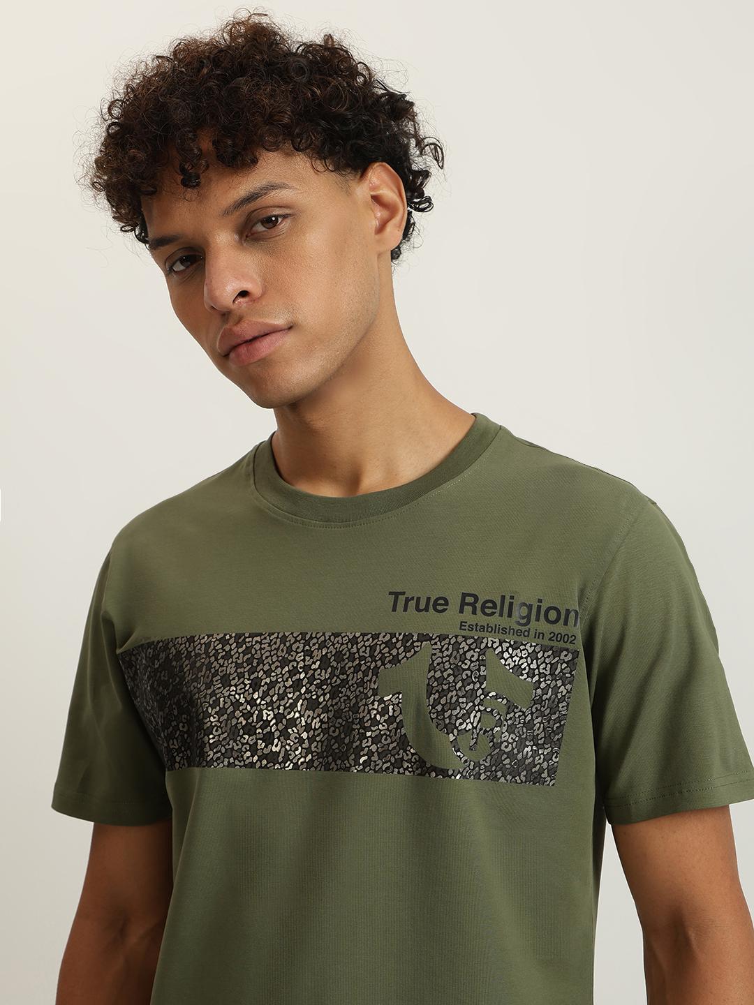 True Religion Men Printed Round Neck Short Sleeves Tshirt