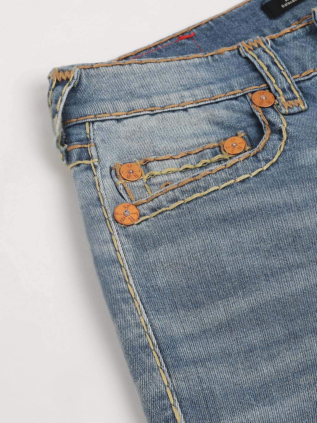 True Religion Men Super T Rocco Slim Fit Medium Wash Jeans