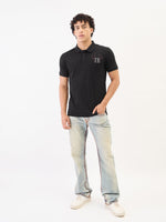 True Religion Men Black Solid Polo Tshirt