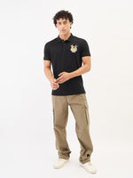 True Religion Men Black Solid Polo Tshirt