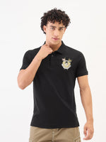 True Religion Men Black Solid Polo Tshirt