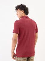 True Religion Men Red Solid Polo Tshirt