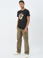 True Religion Men Black Solid Round Neck Tshirt