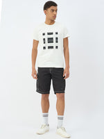 True Religion Men Cream Solid Round Neck Tshirt