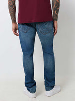 True Religion Sn Geno Skinny Fit Blue Mid Rise Washed Jeans