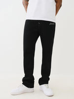 True Religion Sn Ricky Straight Fit Black Mid Rise Solid Jeans