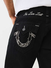 True Religion Sn Ricky Straight Fit Black Mid Rise Solid Jeans