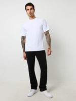 True Religion Sn Ricky Straight Fit Black Mid Rise Washed Jeans