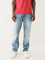 True Religion Super T Ricky Straight Fit Blue Mid Rise Washed Jeans