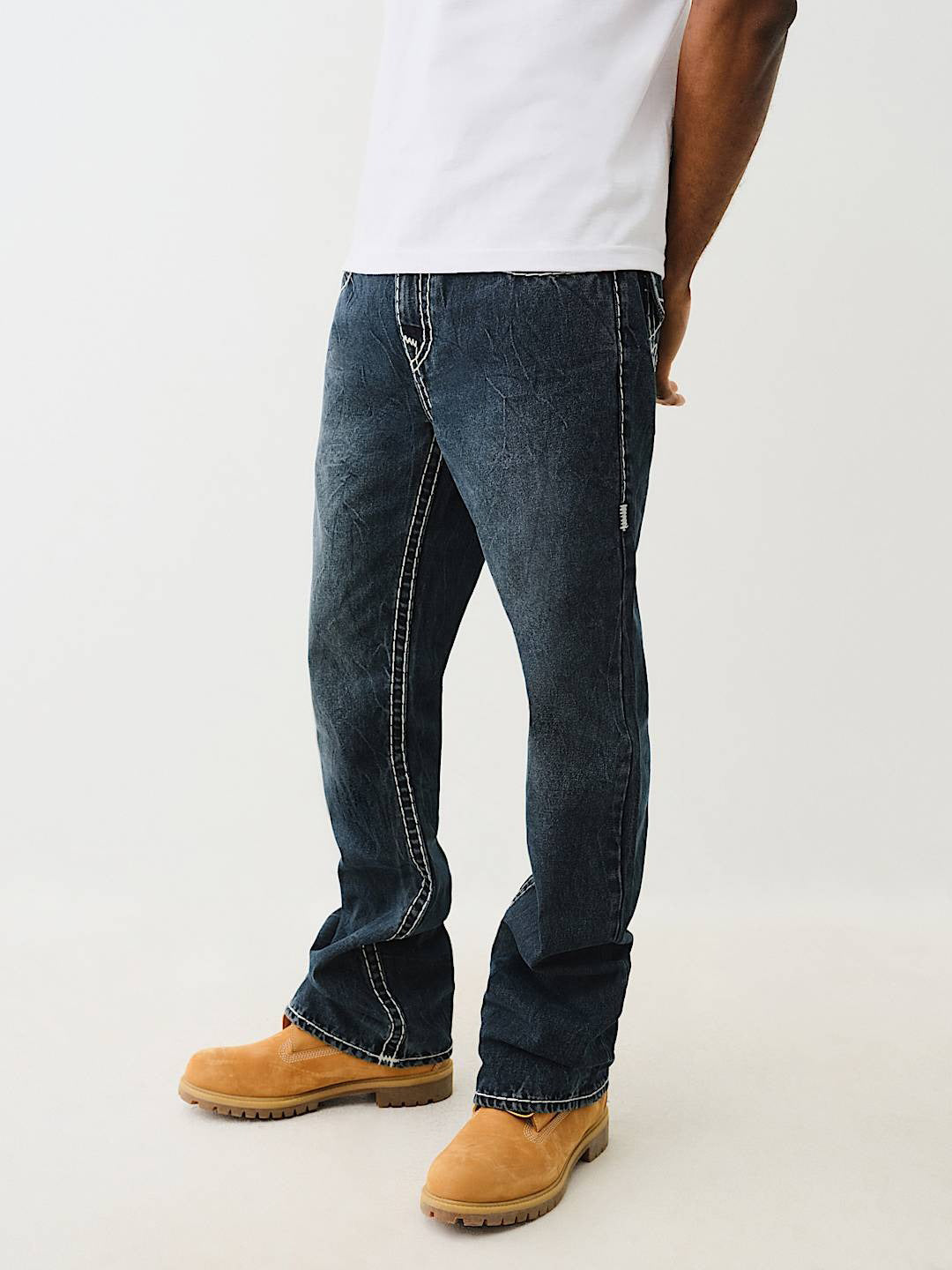 True Religion Super T Billy Bootcut Blue Mid Rise Washed Jeans