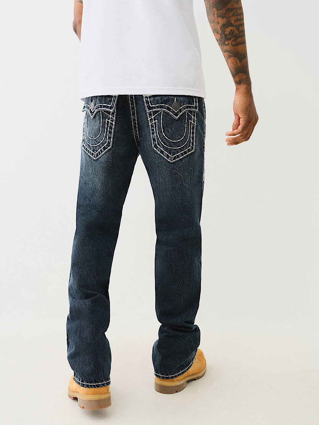 True Religion Super T Billy Bootcut Blue Mid Rise Washed Jeans