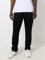 True Religion Sn Ricky Straight Fit Black Mid Rise Solid Jeans