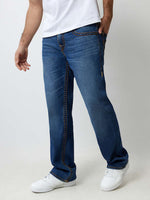 True Religion Super T Billy Bootcut Blue Mid Rise Washed Jeans