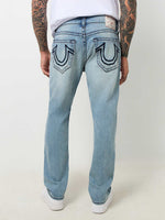 True Religion Sn Geno Skinny Fit Blue Mid Rise Washed Jeans