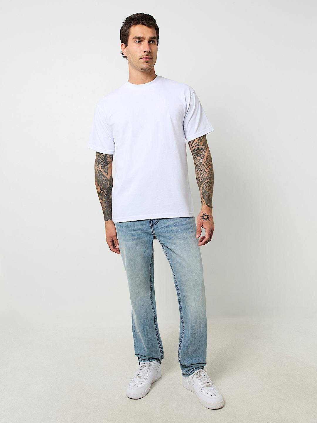 True Religion Sn Geno Skinny Fit Blue Mid Rise Washed Jeans
