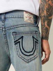 True Religion Sn Geno Skinny Fit Blue Mid Rise Washed Jeans