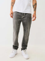 True Religion Super Qt Rocco Slim Fit Grey Mid Rise Washed Jeans