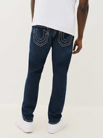 True Religion Super T Rocco Slim Fit Blue Mid Rise Washed Jeans
