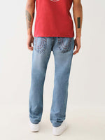 True Religion Big T Geno Skinny Fit Blue Mid Rise Washed Jeans