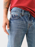 True Religion Big T Geno Skinny Fit Blue Mid Rise Washed Jeans