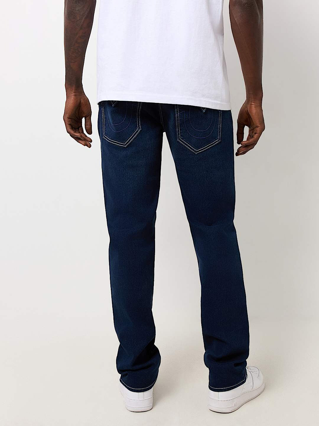 True Religion Sn Ricky Straight Fit Blue Mid Rise Washed Jeans