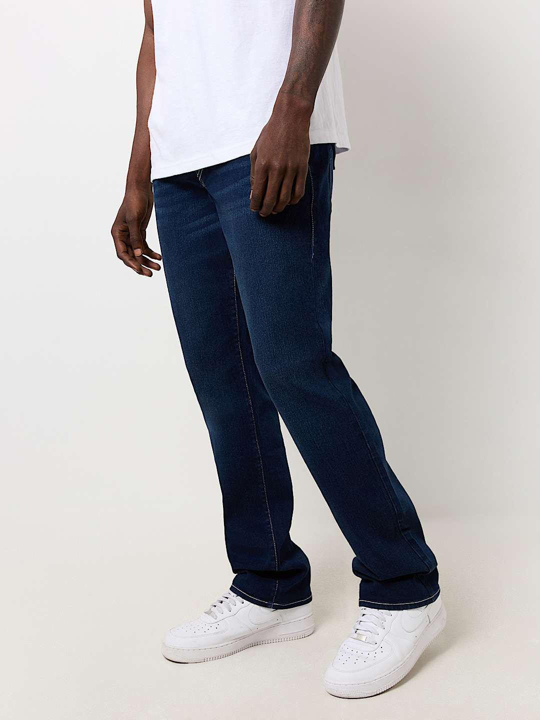 True Religion Sn Ricky Straight Fit Blue Mid Rise Washed Jeans