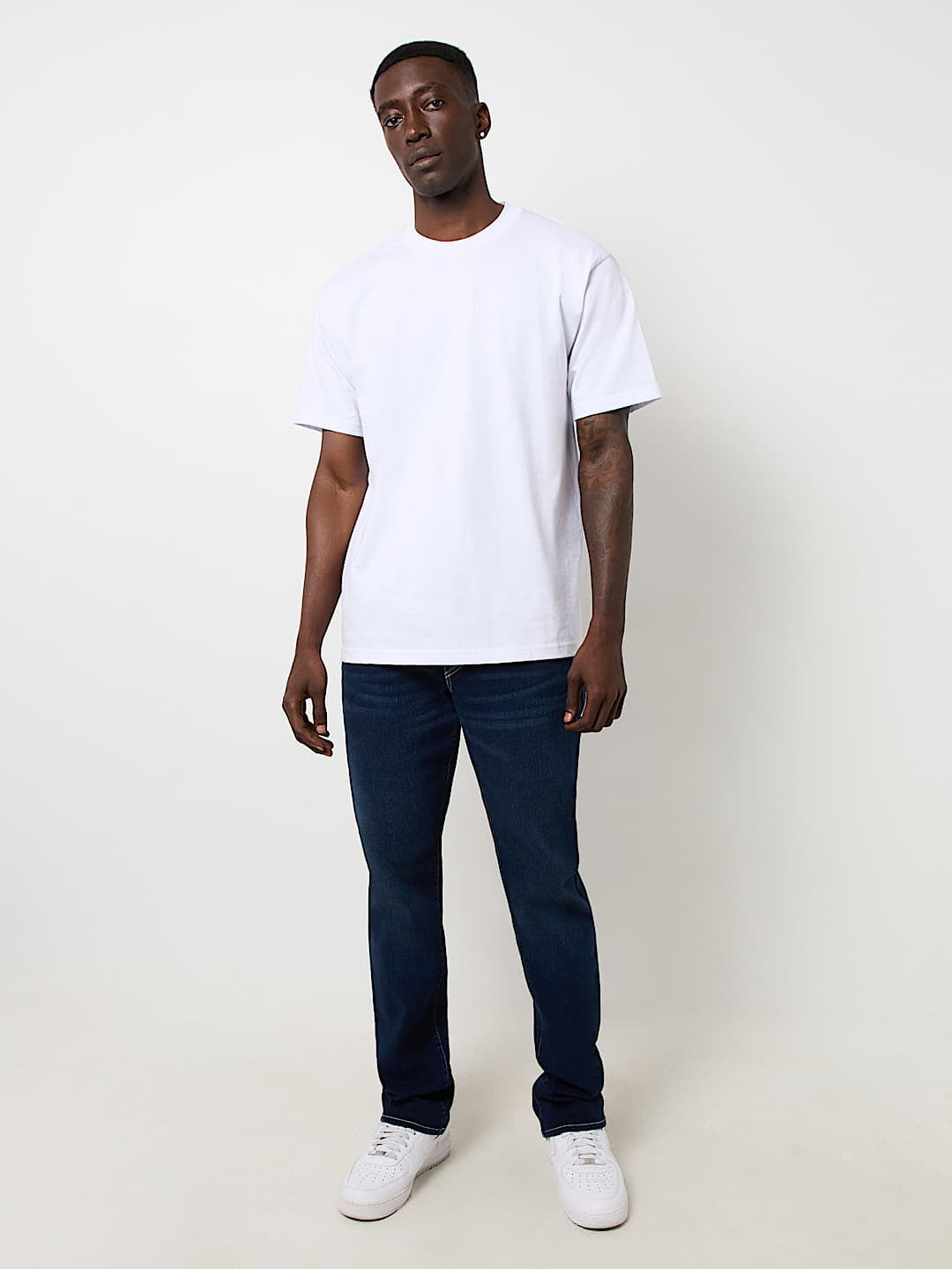 True Religion Sn Ricky Straight Fit Blue Mid Rise Washed Jeans