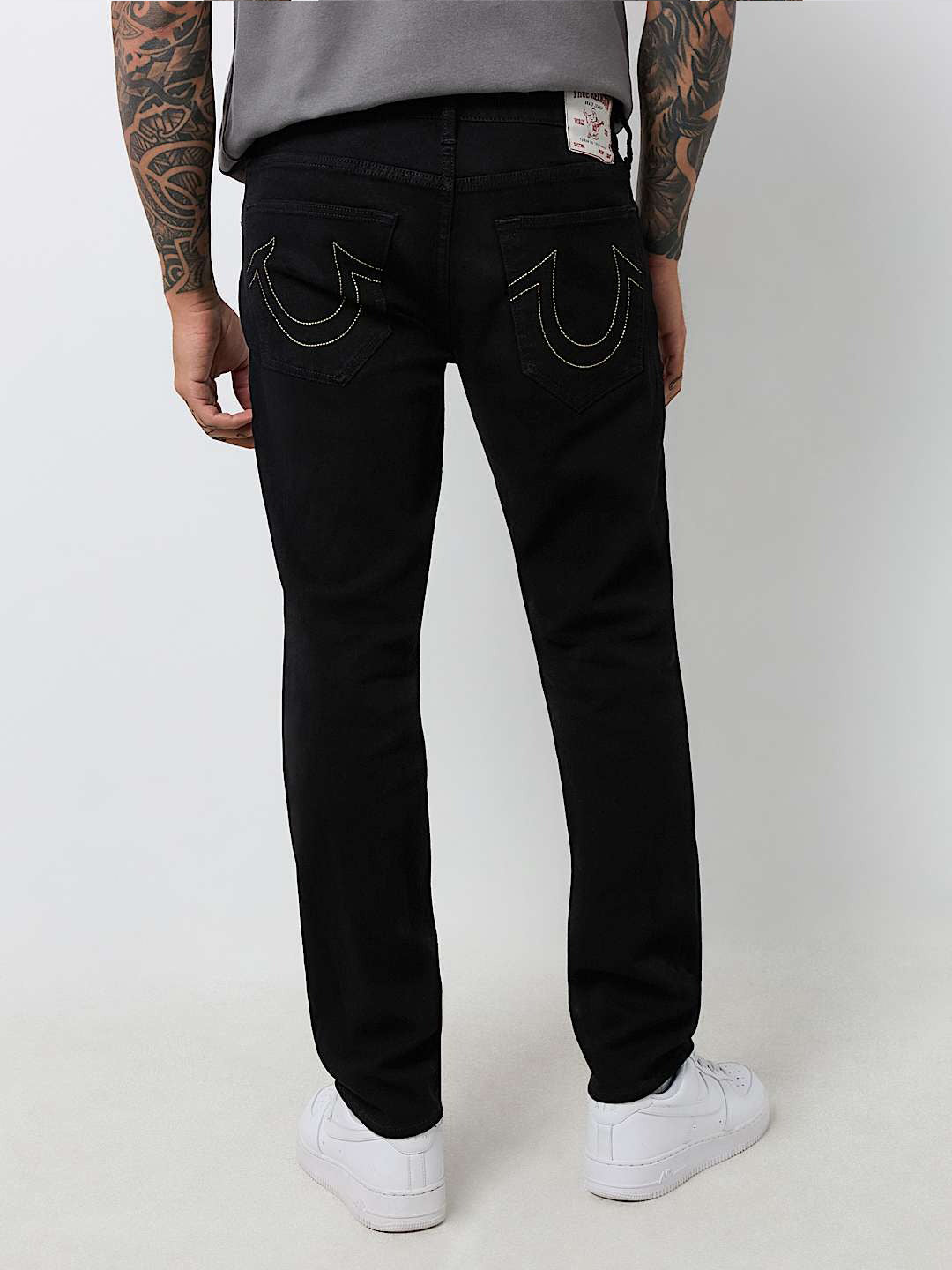True Religion Sn Geno Skinny Fit Black Mid Rise Solid Jeans