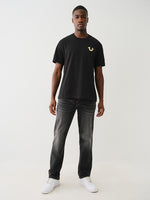 True Religion Sn Ricky Straight Fit Grey Mid Rise Washed Jeans