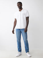 True Religion Big T Geno Skinny Fit Blue Mid Rise Washed Jeans