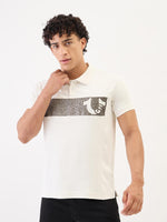 True Religion Men Cream Solid Polo Tshirt