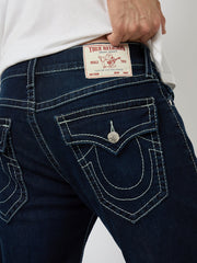 True Religion Men Blue Washed Big T Ricky Jeans