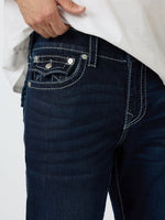 True Religion Men Blue Washed Big T Ricky Jeans