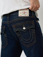True Religion Men Blue Washed Big T Ricky Jeans