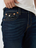 True Religion Men Blue Washed Big T Ricky Jeans