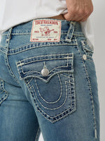 True Religion Men Blue Washed Super T Ricky Jeans