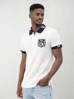 True Religion Men Cream Solid Regular Fit Polo T-Shirt